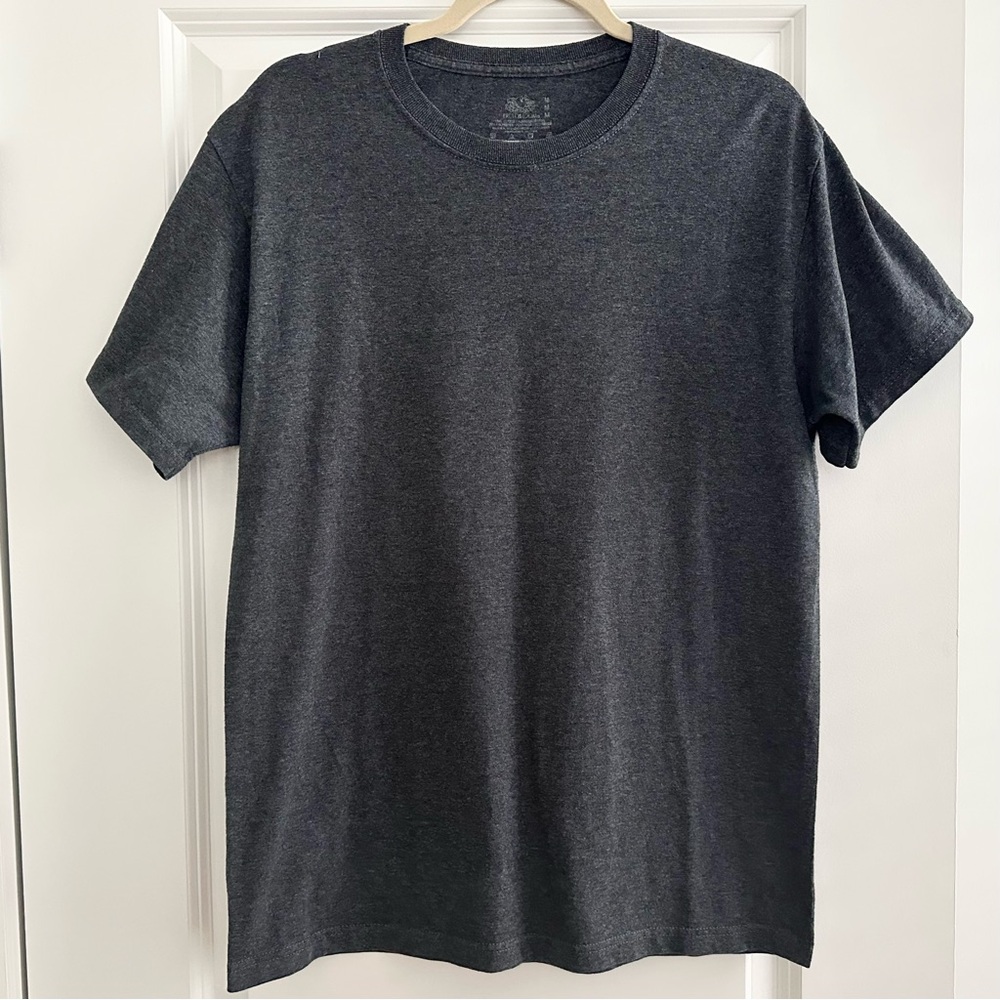 Charcoal Grey Short Sleeve Crew Neck T-Shirt- Basics Tee / Layering / Loungewear